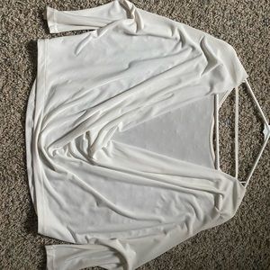 Quarter sleeve open back top